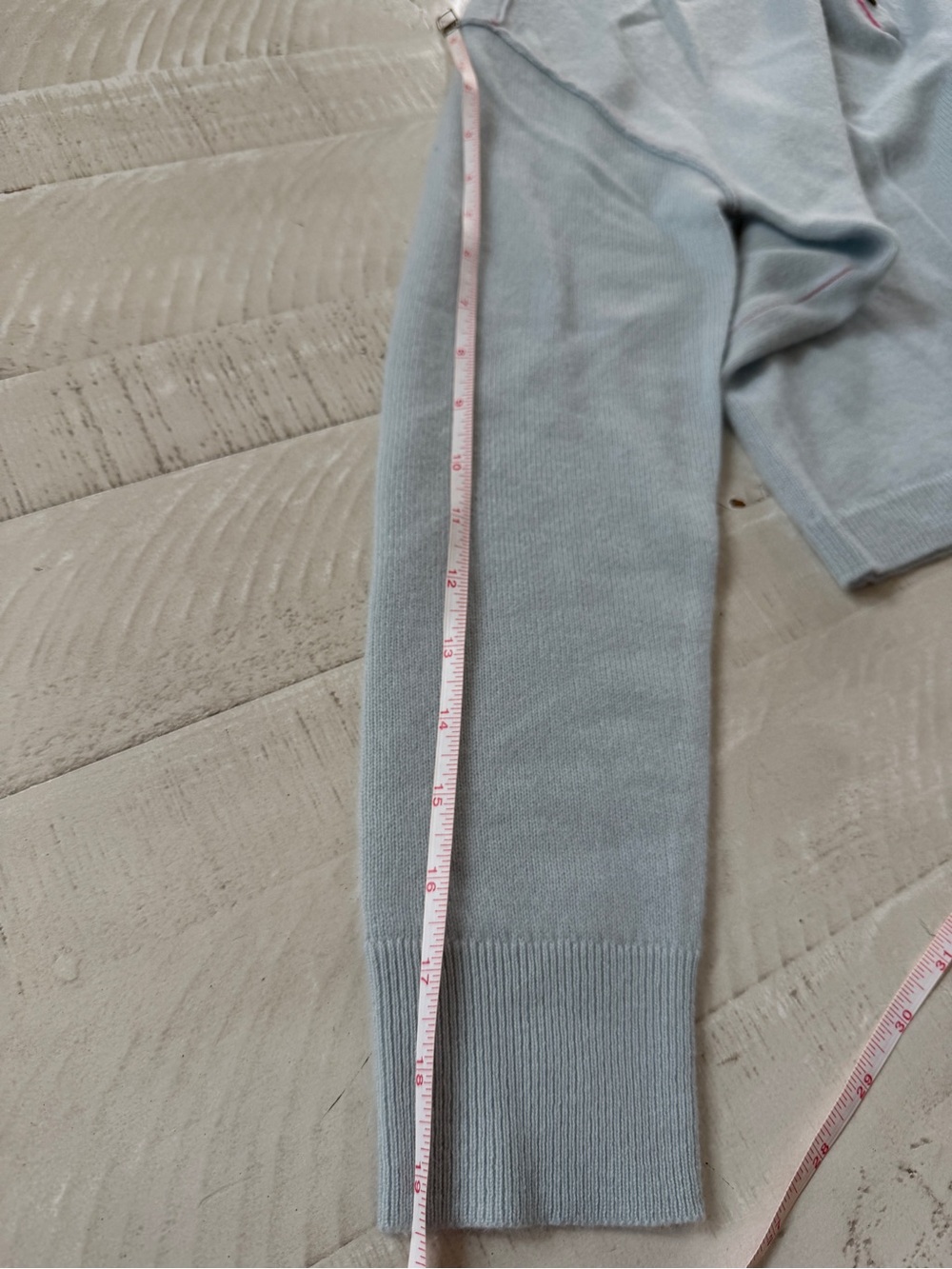 Anthropologie Pilcro The Jensen Cashmere Polo Sweater Dog Light Blue NWT Medium - Picture 10 of 12